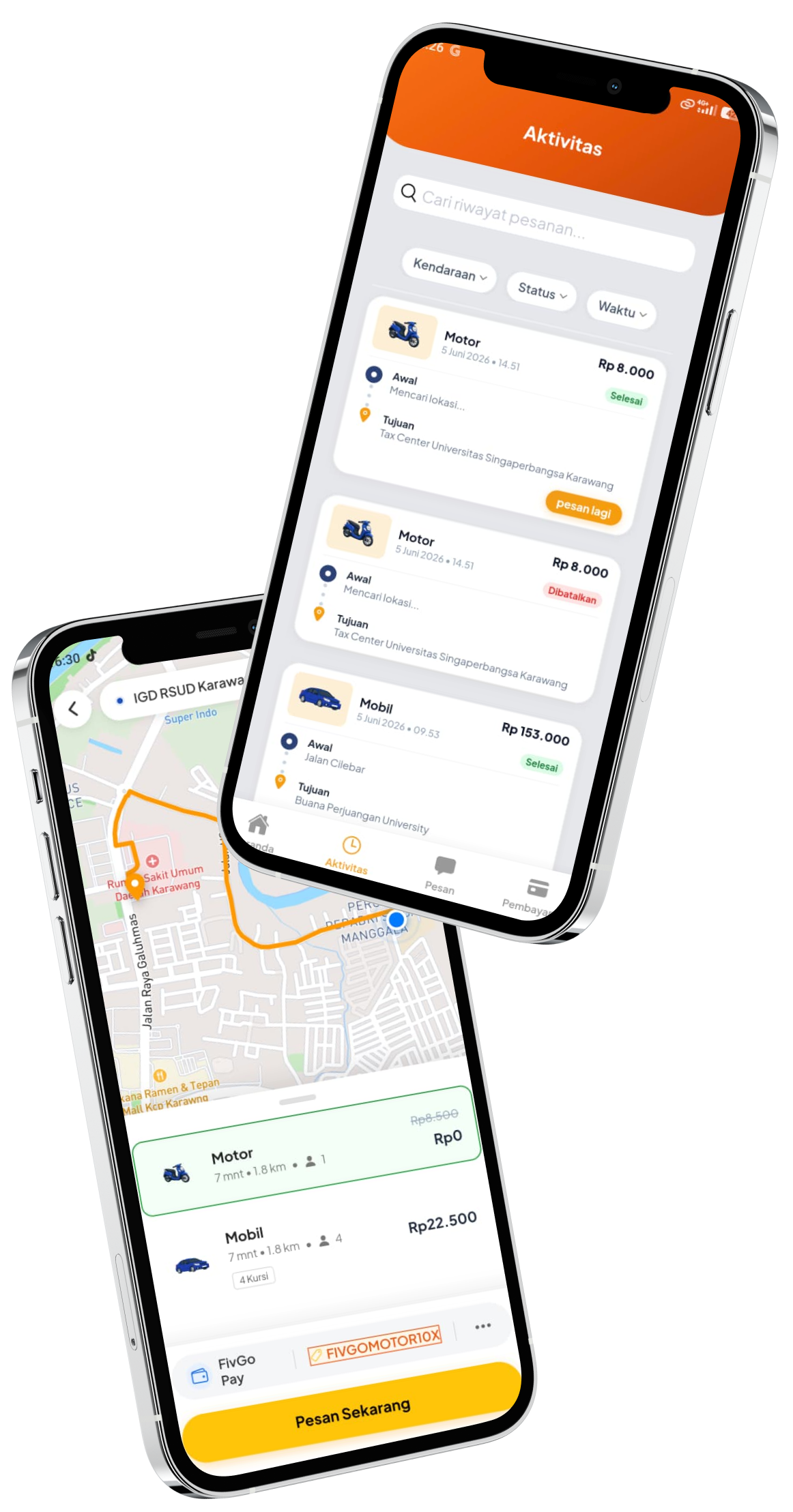 Mockup Aplikasi FivGo